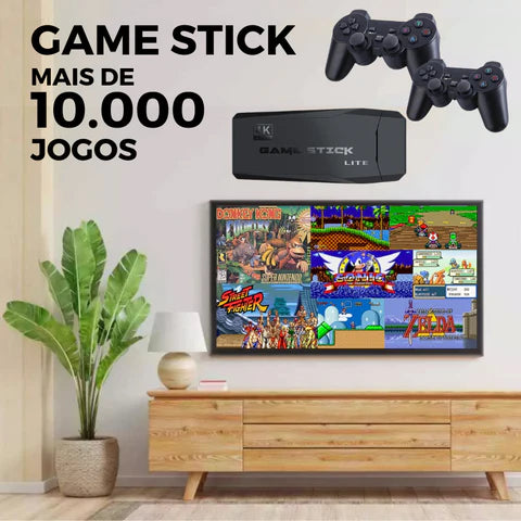 Video Game Retrô Stick Lite 10.000 jogos + 2 Controles de Brinde